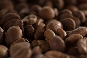 macro roasted beans coffee black coffee