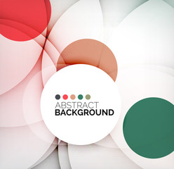 Colorful circles modern abstract composition