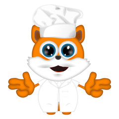 Marvin cat kitty animal cook cooking chef hat food