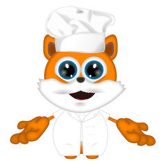 Marvin cat kitty animal cook cooking chef hat food