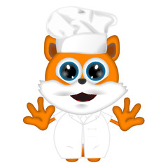 Marvin cat kitty animal cook cooking chef hat food