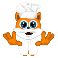 Marvin cat kitty animal cook cooking chef hat food
