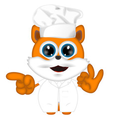 Marvin cat kitty animal cook cooking chef hat food