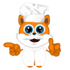 Marvin cat kitty animal cook cooking chef hat food