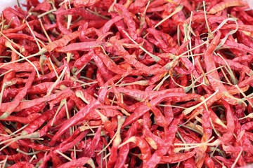 Fototapeta premium dry chili in the market