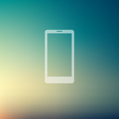 Mobile phone in flat style icon