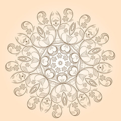 Radial floral pattern