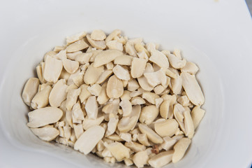Bowl of peanuts snack food