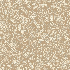 Abstract seamless pattern with floral background