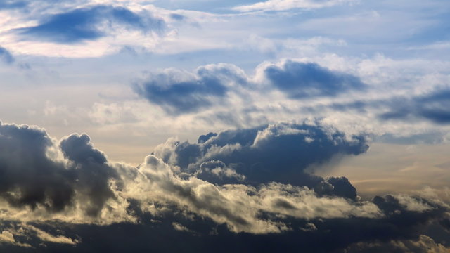 Time-lapse of evening cloudscape 4K