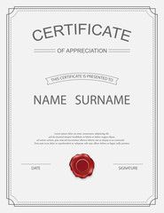 Vector certificate template.