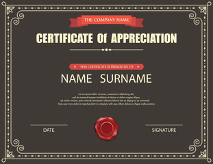 Vector certificate template.