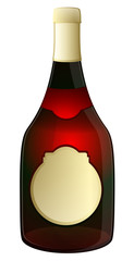 Red Champagne Bottle
