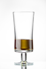 glass with olive oil