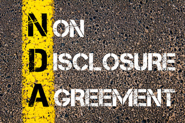 Business Acronym NDA - Non-Disclosure Agreement