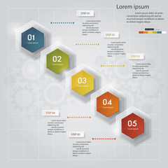 Design clean number banners template. Vector.