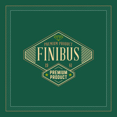 Vintage Line Art Geometric Logo Design Template