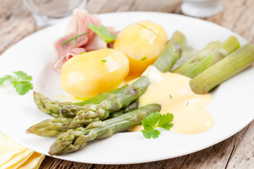 Frische spargel teller 