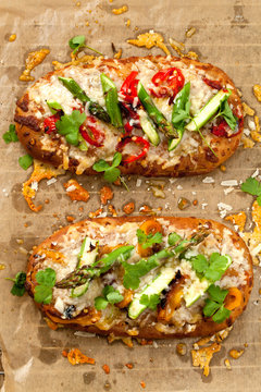 spargel pizza brot
