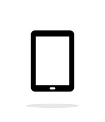 Tablet PC screen simple icon on white background.