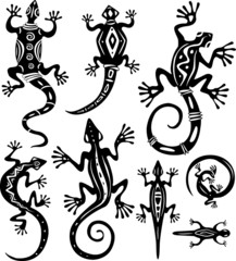 Obraz premium Decorative lizards