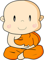 Novices smiling while sitting meditation.