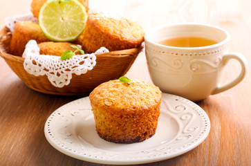 lime and white chocolate chip cakes