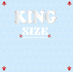 king size logo Print red and blue