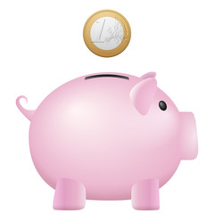 piggy bank one euro