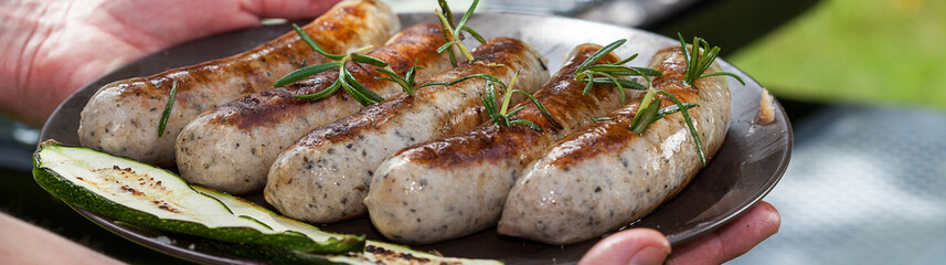 Grilled sausages