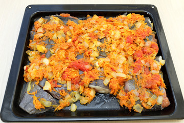 Fish with steamed vegetables