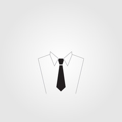 Logo with businessman, vector illustration