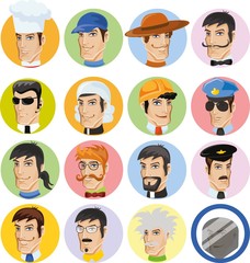 Мультяшные персонажи разных профессий