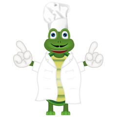 funny turtle cook cooking chef hat cartoon comic illustration