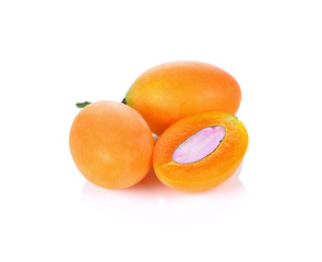 Marian plum or Maprang fruits of Thailand isolated