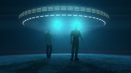Ufo attacking and abducting © Miguel Aguirre