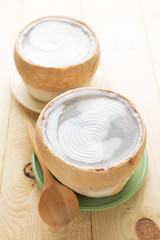 Wun Maprao ( Young coconut jell )