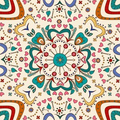 Hand drawn flower pattern