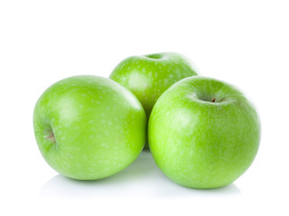 green apples isolated on white background