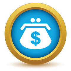Gold dollar purse icon