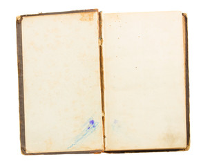 Old open book