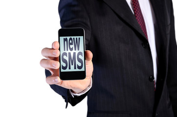 man receive new sms
