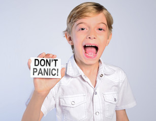 little boy say don't panic