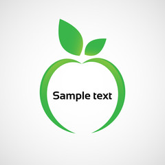 Apple. Abstract image as a logo, an apple.