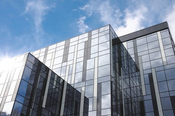 Facade of the new modern high-rise building