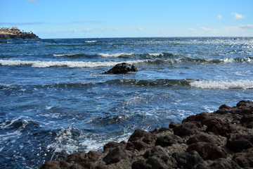 Sea Wave On The Beach Shot Near Costa Calma Fuerteventura.spain.