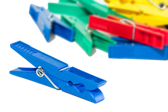 Colored clothespins