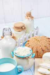 Milk products. Healthy food.
