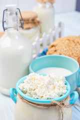 Milk products. Healthy food.