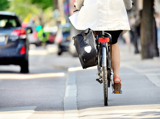 Bicyclists in traffic